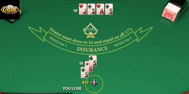 Luật chơi Xì dách (Blackjack) Go88 dễ hiểu 5 luat choi xi dach blackjack